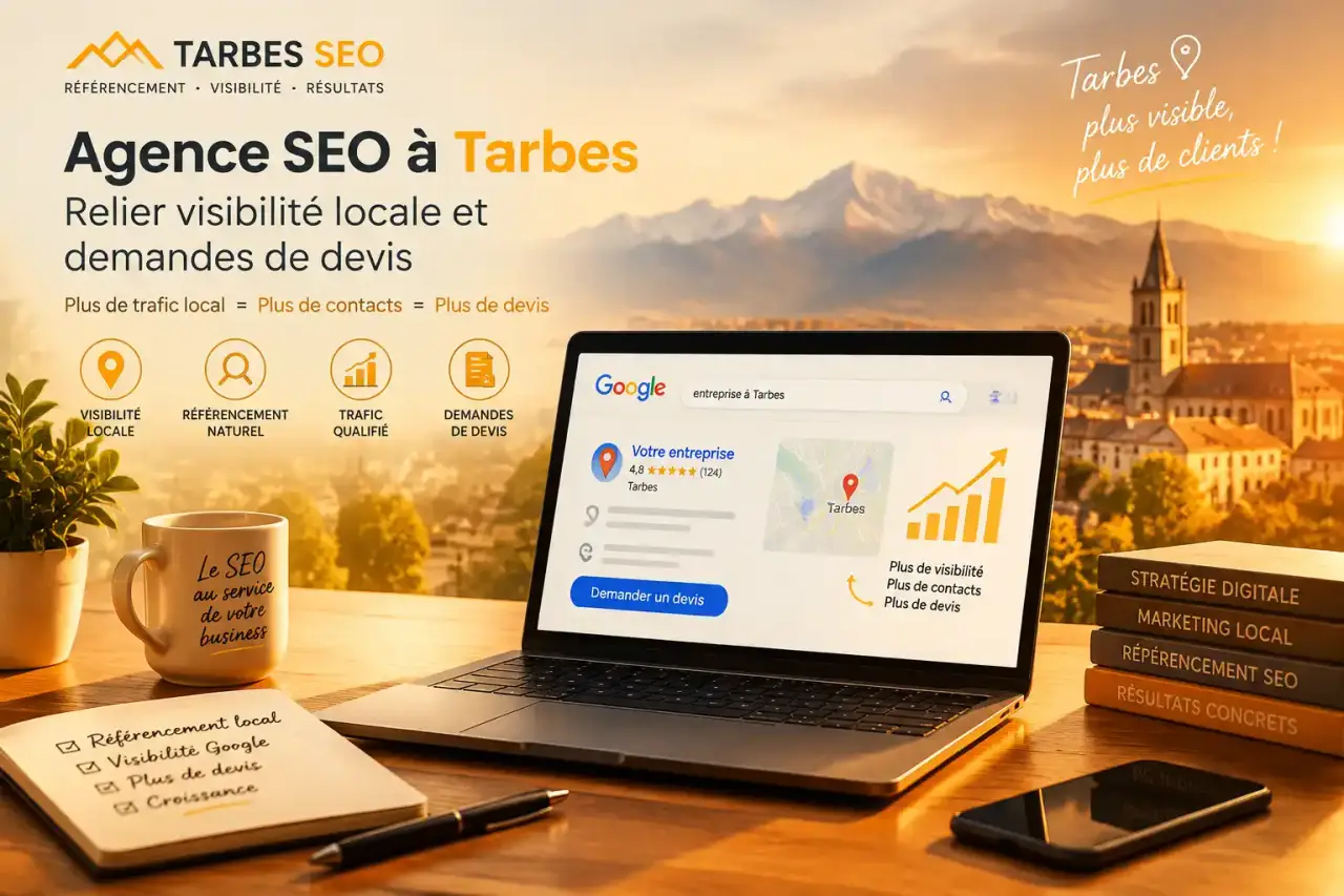 Agence SEO à Tarbes : relier visibilité locale et demandes de devis