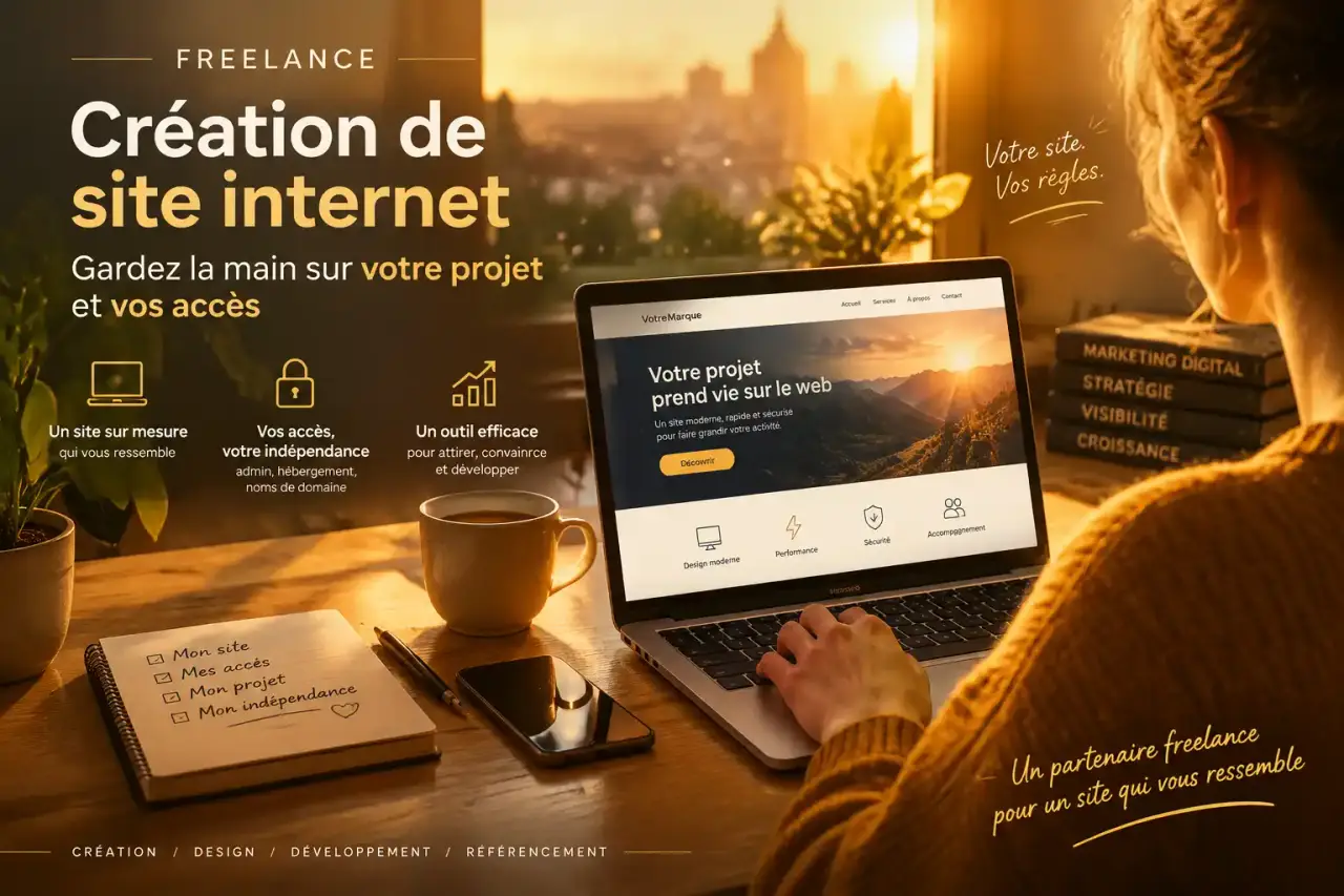 Freelance en création de site internet : gardez la main sur votre projet et vos accès