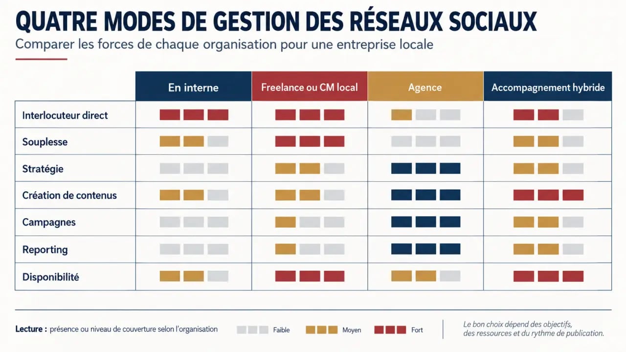 Gestion des réseaux sociaux Arras : comparaison des solutions d’accompagnement pour une entreprise locale