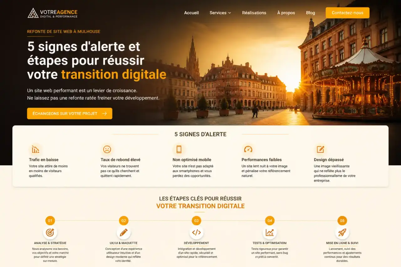 Refonte de site web à Mulhouse : 5 signes d'alerte et étapes pour réussir votre transition digitale