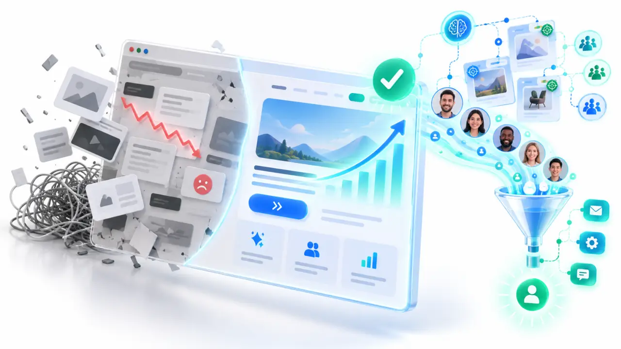 Analyse de la conversion d'une landing page avant et après sa refonte
